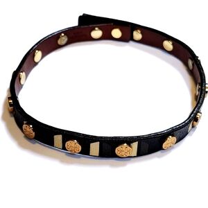 Tory Burch Leather Double Wrap Bracelet